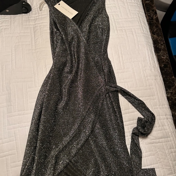 Metallic wrap Lavish Alice Dress - Picture 2 of 3